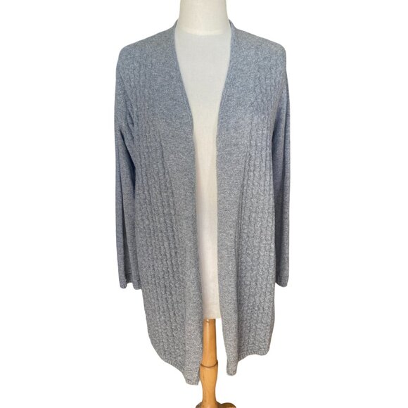 J Jill Cashmere Quiet Luxury Cardigan Gray Capsule Scandi Old Money Heritage-S - Picture 1 of 11